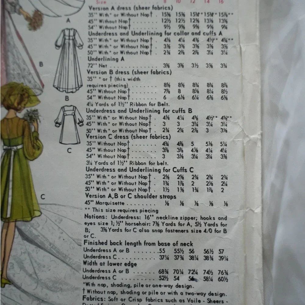 1960s handmade vogue pattern and wedding dress - Picture 8 of 15